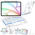 Transparent 360° Rotatable iPad Keyboard Case - Transparent White